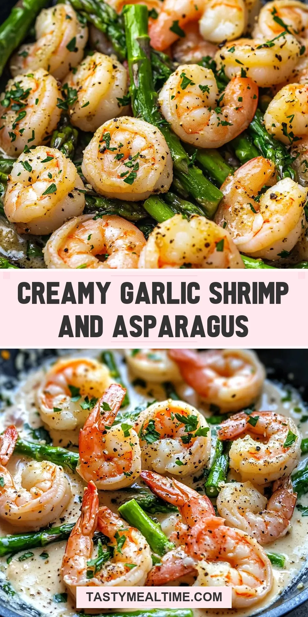 Easy Creamy Garlic Shrimp And Asparagus Recipe