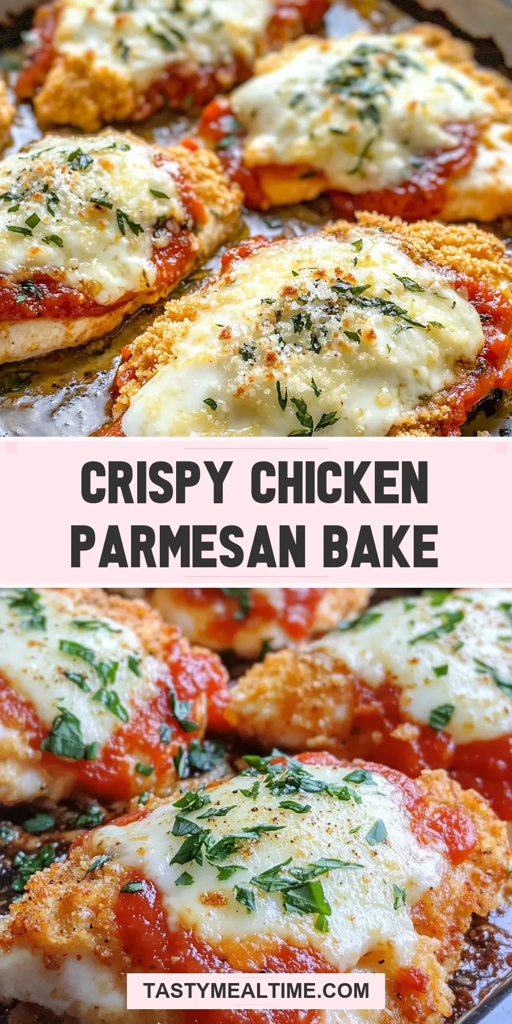 Simple Crispy Chicken Parmesan Bake