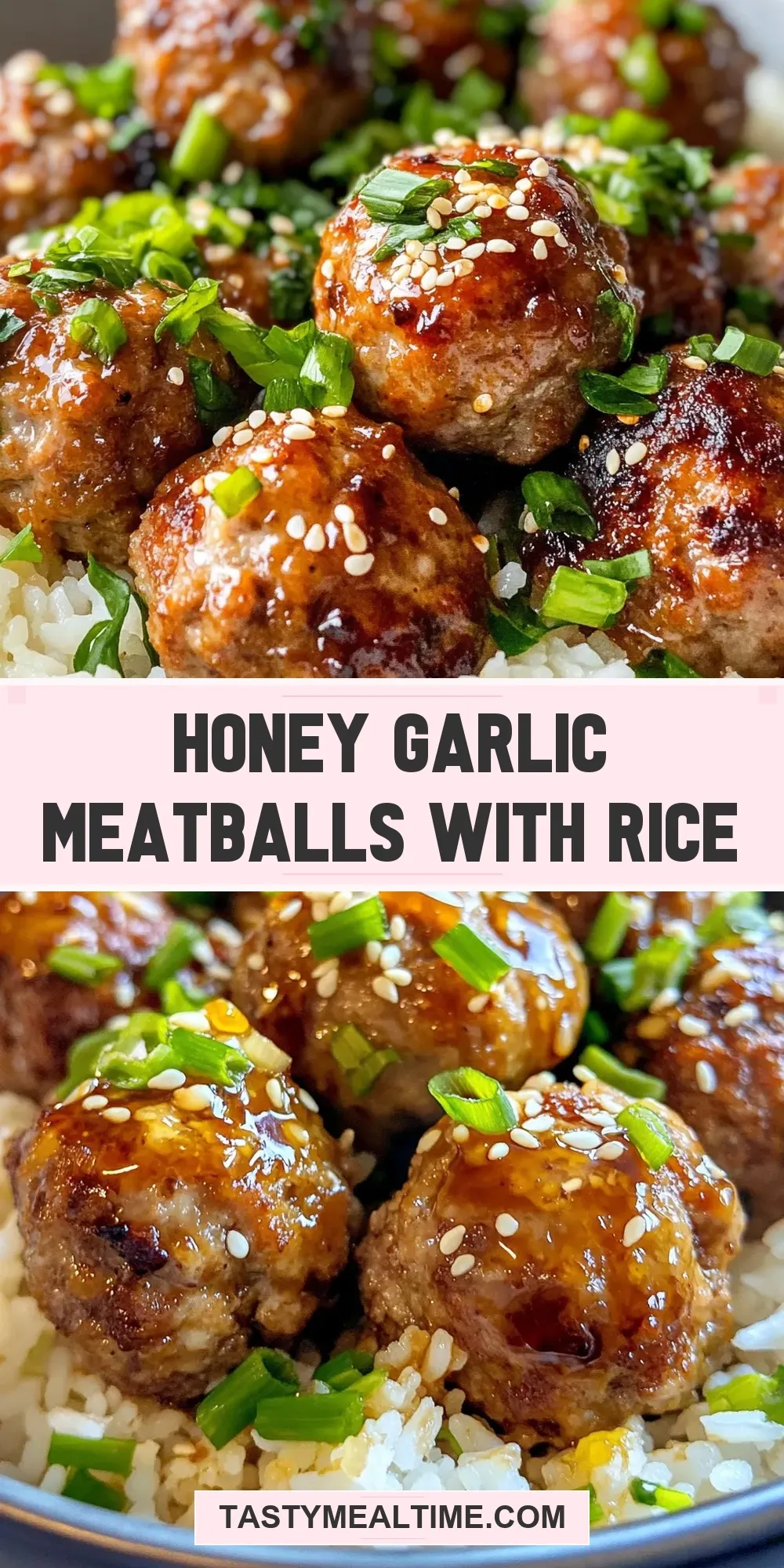 Honey Garlic Meatballs With Rice (Homemade & Delicious)