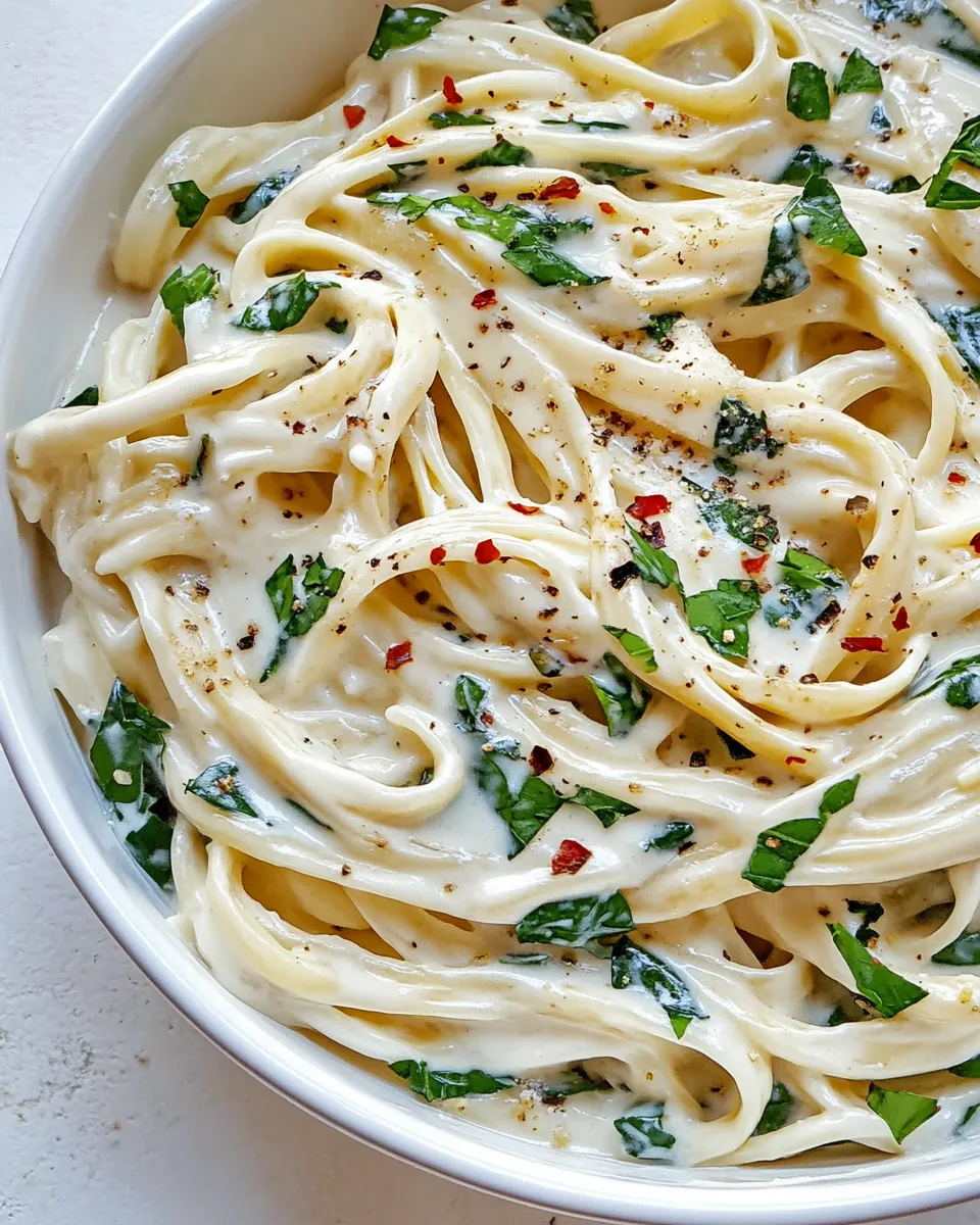 Delicious 15-min Cashew Alfredo Sauce (Oil-free, Vegan) image