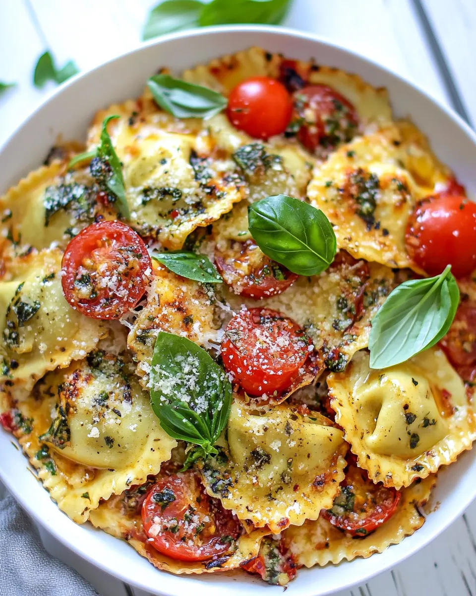 Delicious 15 Minute One Pan Ravioli Recipe shot