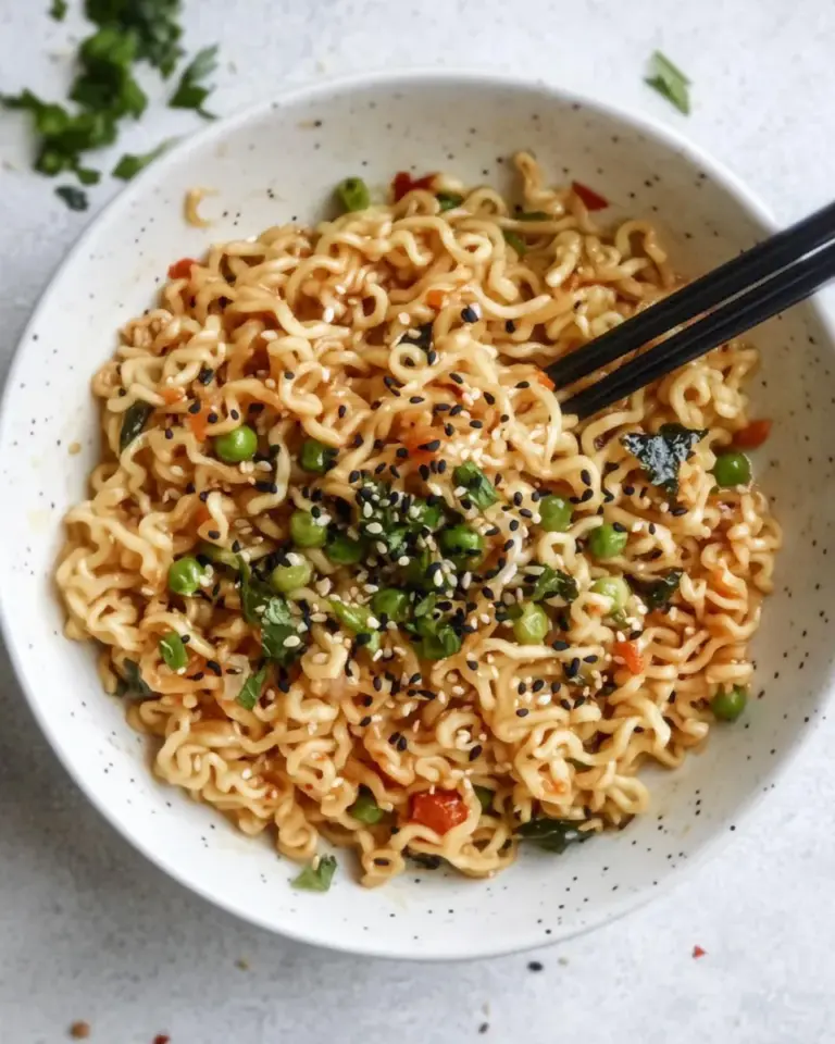 Delicious 15 Minute Sesame Ramen Noodles. recipe image