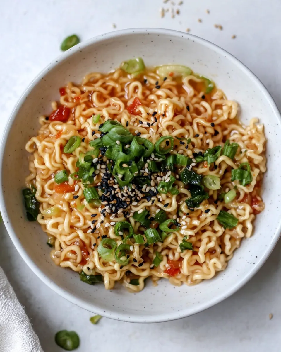 Simple 15 Minute Sesame Ramen Noodles. photo