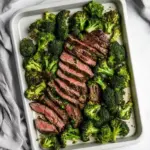 Easy 15 Minute Sheet Pan Steak and Broccoli Dinner photo