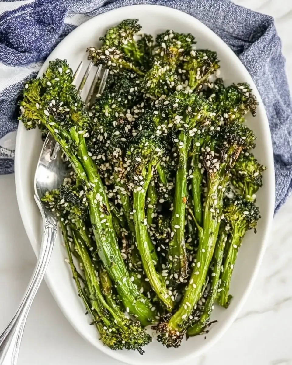 Healthy 20-Minute Sesame Roasted Broccolini dish photo