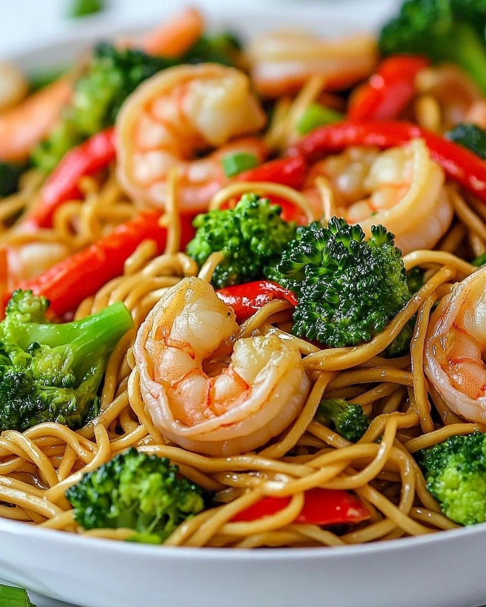 Easy 20-Minute Shrimp and Broccoli Lo Mein recipe photo