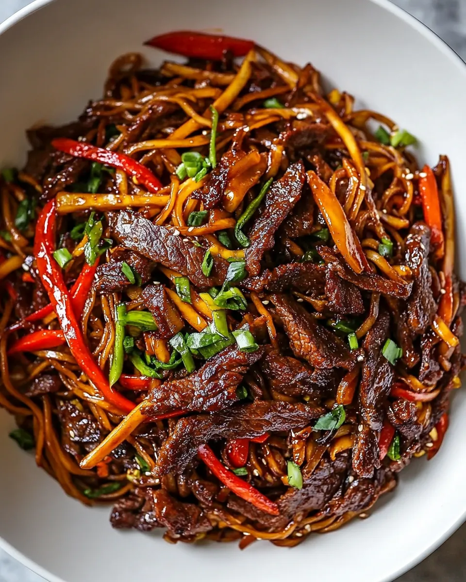 Best 30-Minute Stir Fried Korean Beef and Toasted Sesame Noodles. picture