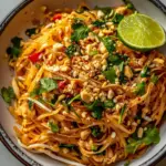 Simple 30 Minute Garlic Butter Chicken Pad Thai. shot