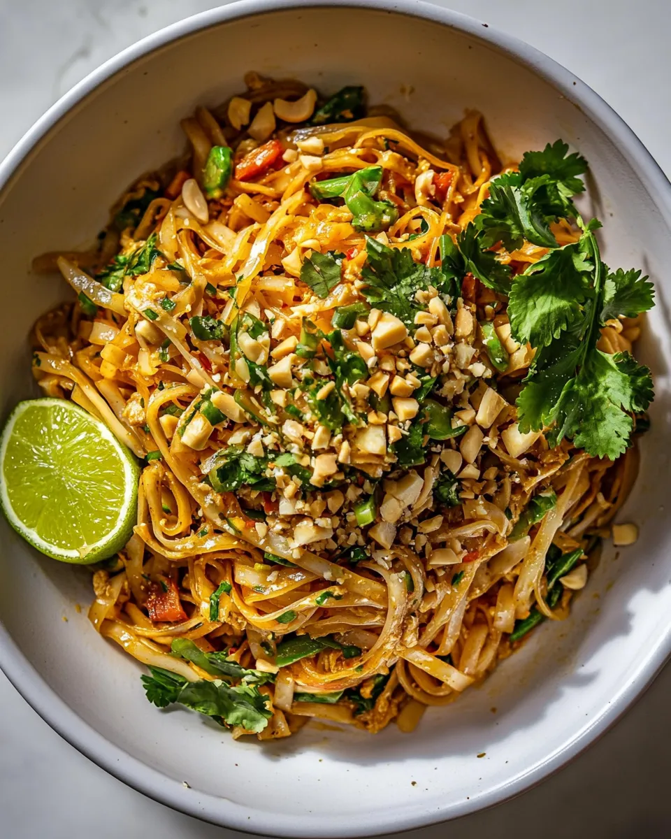 Savory 30 Minute Garlic Butter Chicken Pad Thai. image