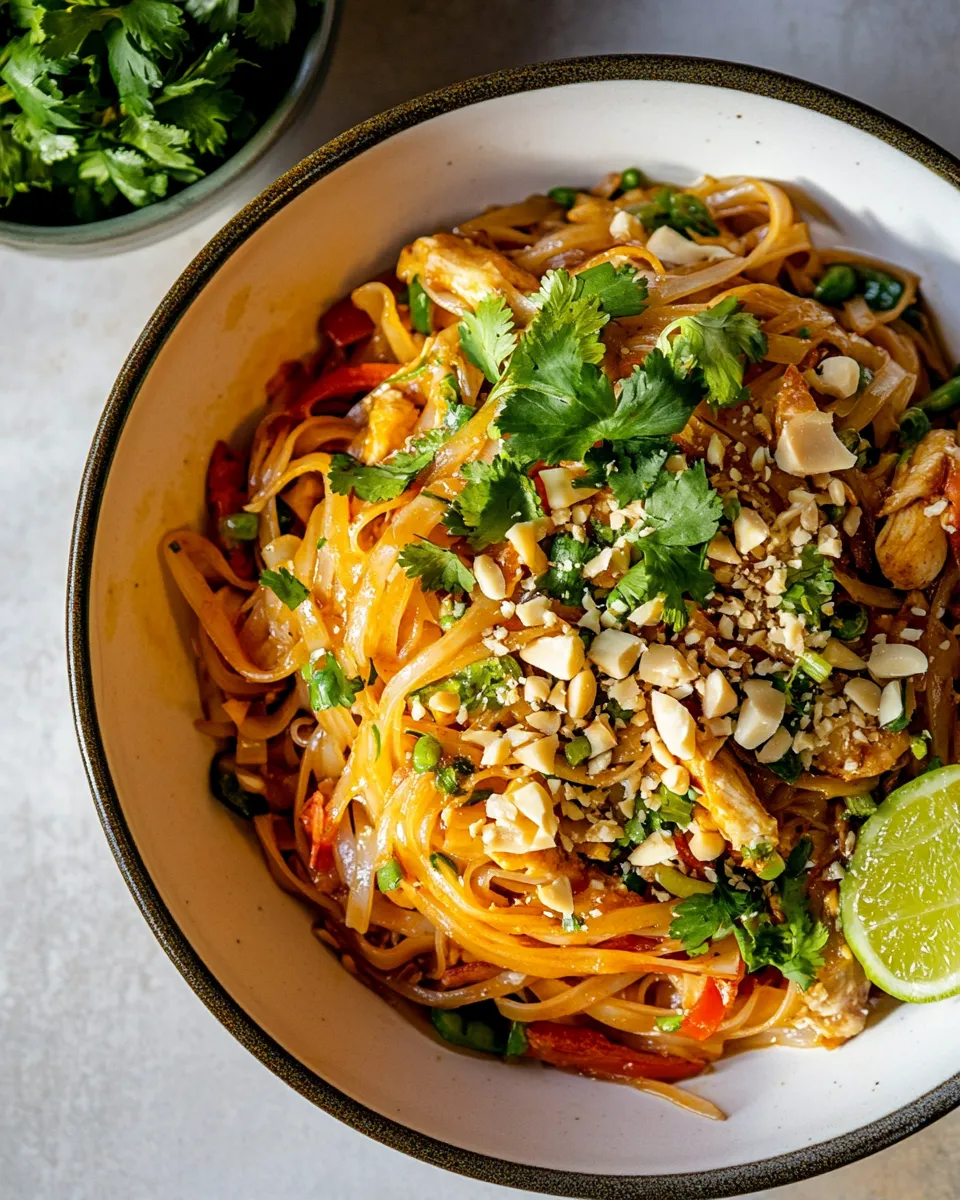 Classic 30 Minute Garlic Butter Chicken Pad Thai. recipe photo