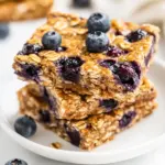 Homemade 4-Ingredient Healthy Blueberry Breakfast Bars photo