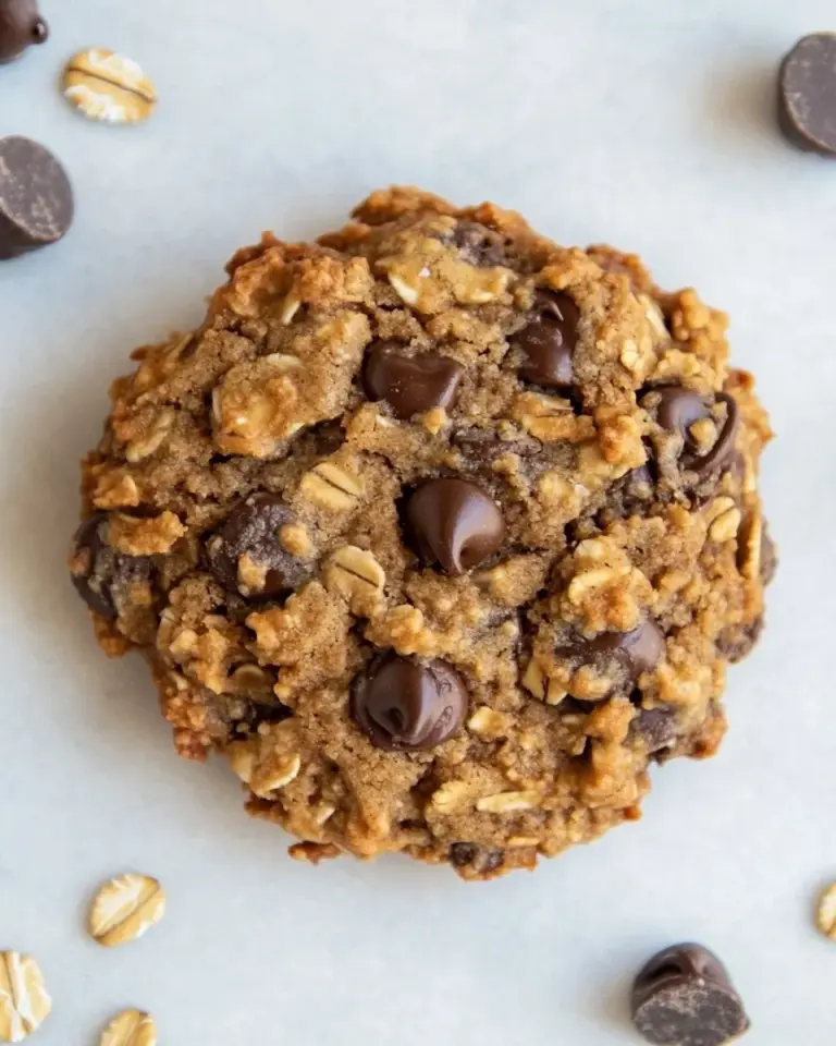 Easy 5-Ingredient Peanut Butter Oatmeal Chocolate Chip Cookies photo