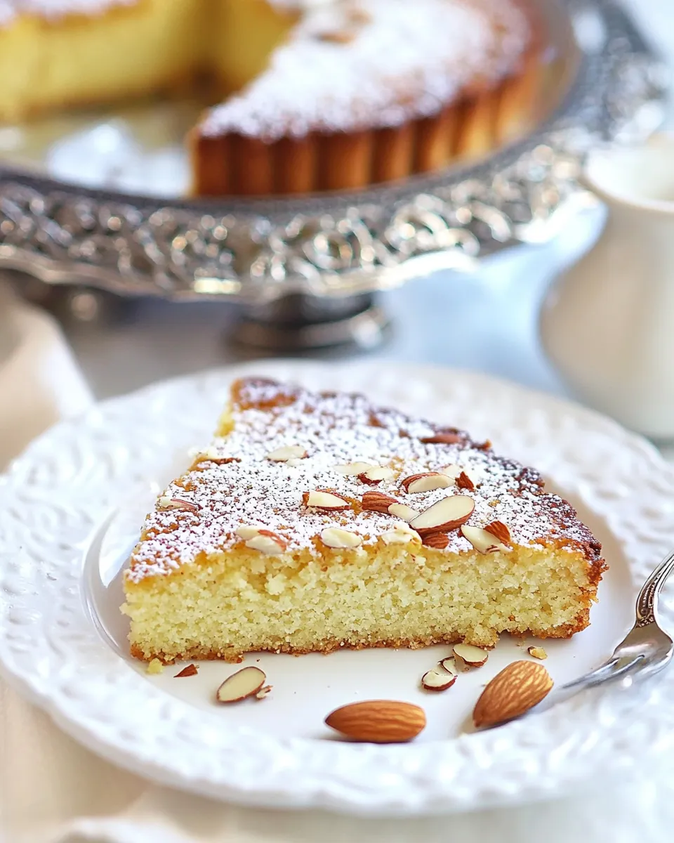 Homemade 5-Minute Almond Cake shot