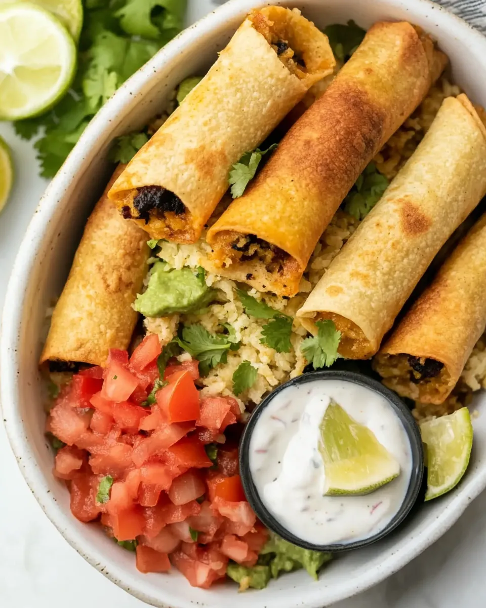 Savory Air Fryer Frozen Taquitos dish photo