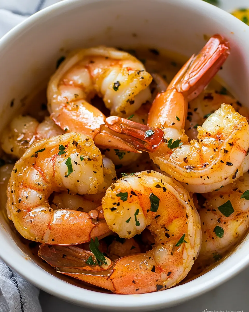 Easy Air Fryer Garlic Shrimp Recipe shot