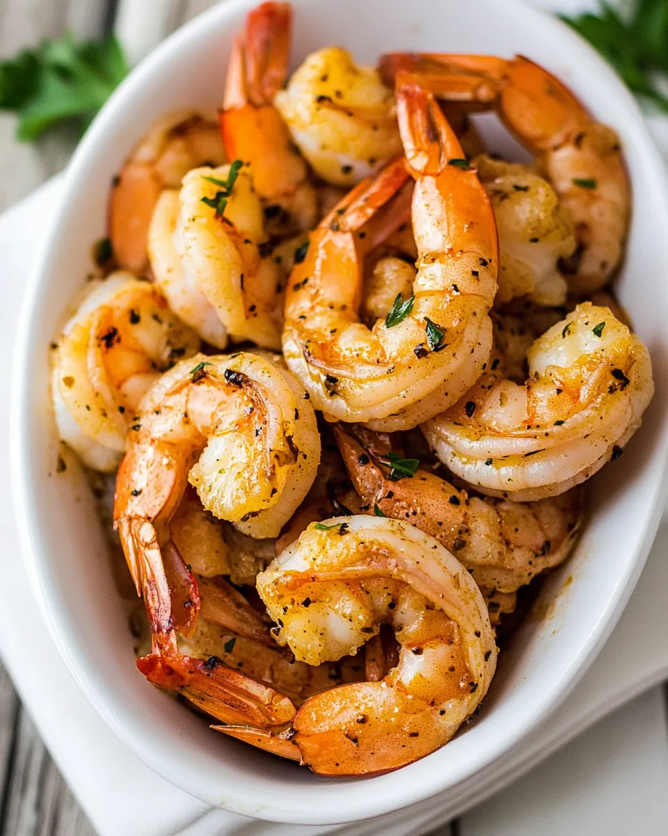 Quick Air Fryer Garlic Shrimp Recipe dish photo