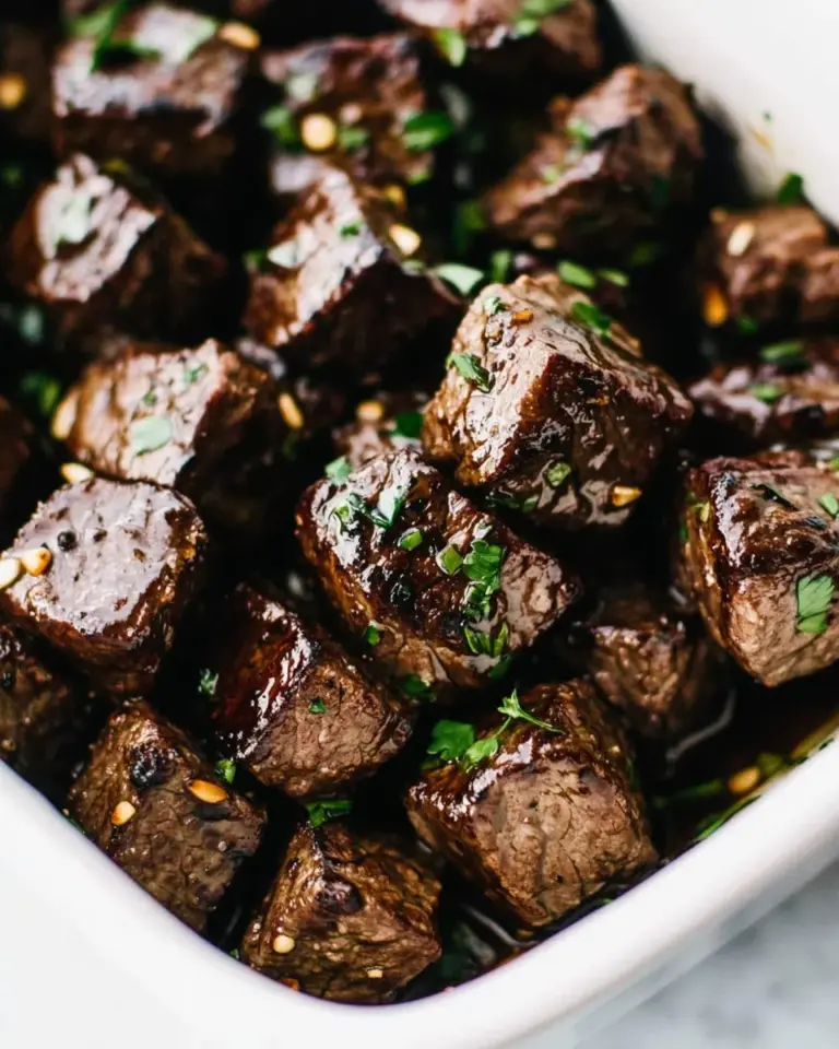 Homemade Air Fryer Garlic Steak Bites photo