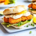 Homemade Air Fryer Salmon Fish Sandwich photo