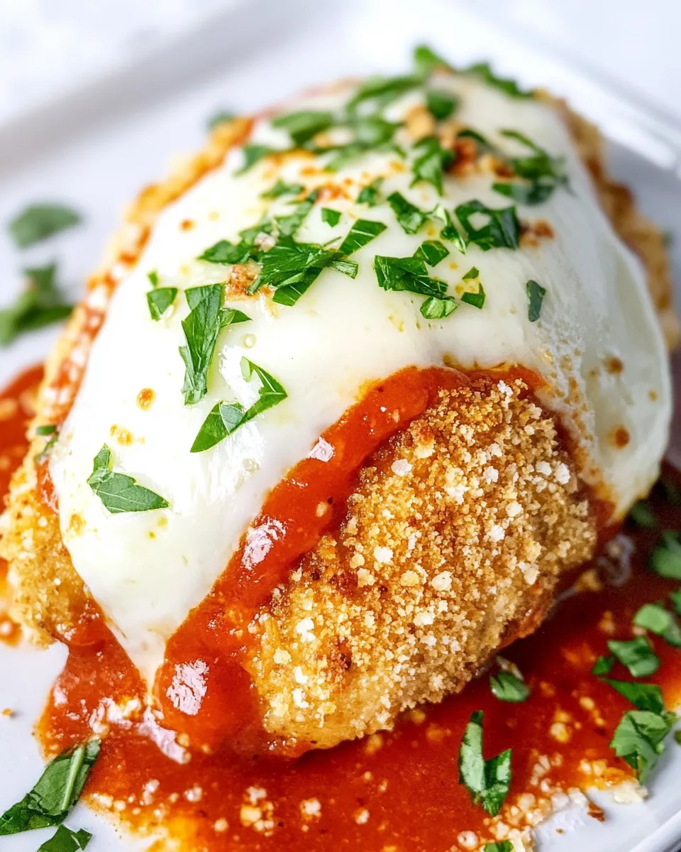 Delicious Air Fryer Stuffed Chicken Parmesan shot