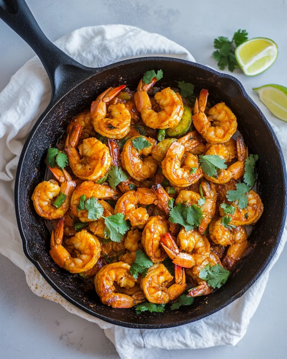 Easy All-Purpose Spicy Shrimp Skillet shot