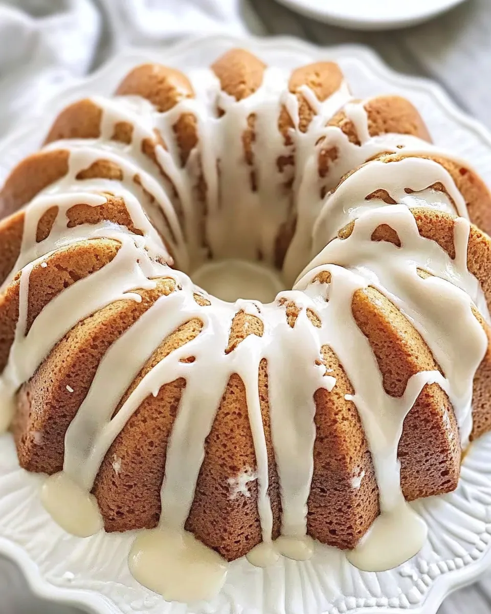 Easy Almond Bundt Cake with Amaretto Glaze shot