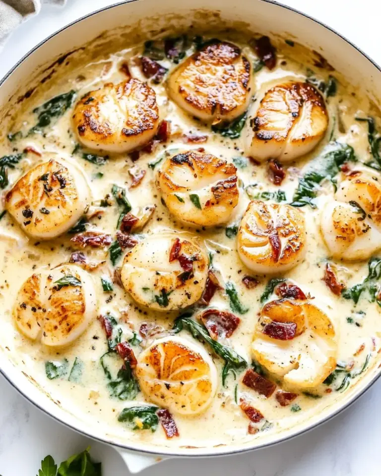 Homemade Amazing Creamy Tuscan Garlic Scallops photo