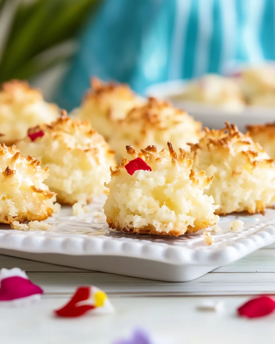 Delicious Ambrosia Macaroons Recipe food shot