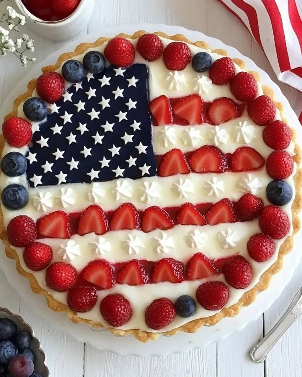 Classic American Flag Fruit Tart image