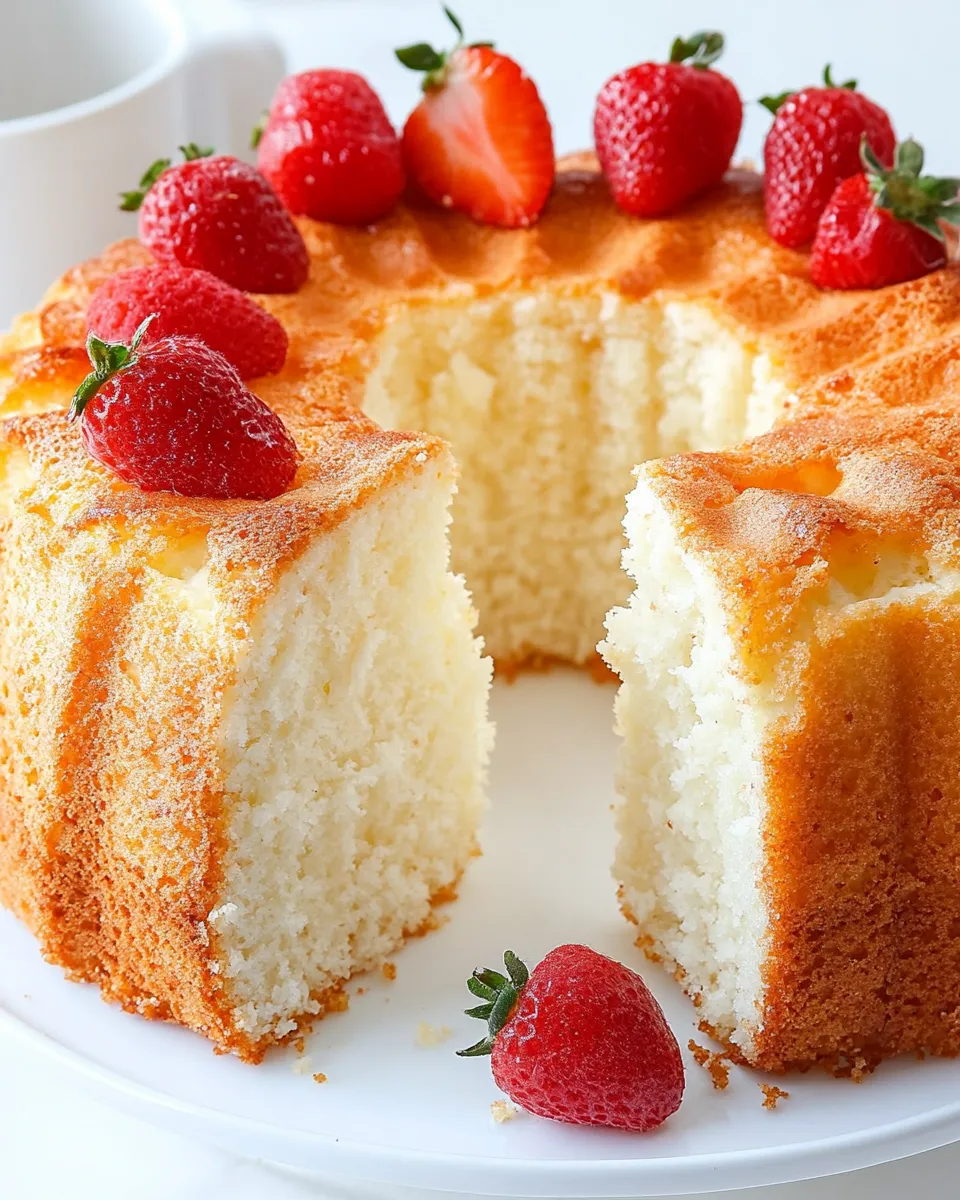 Easy Angel Food Cake Recipe shot