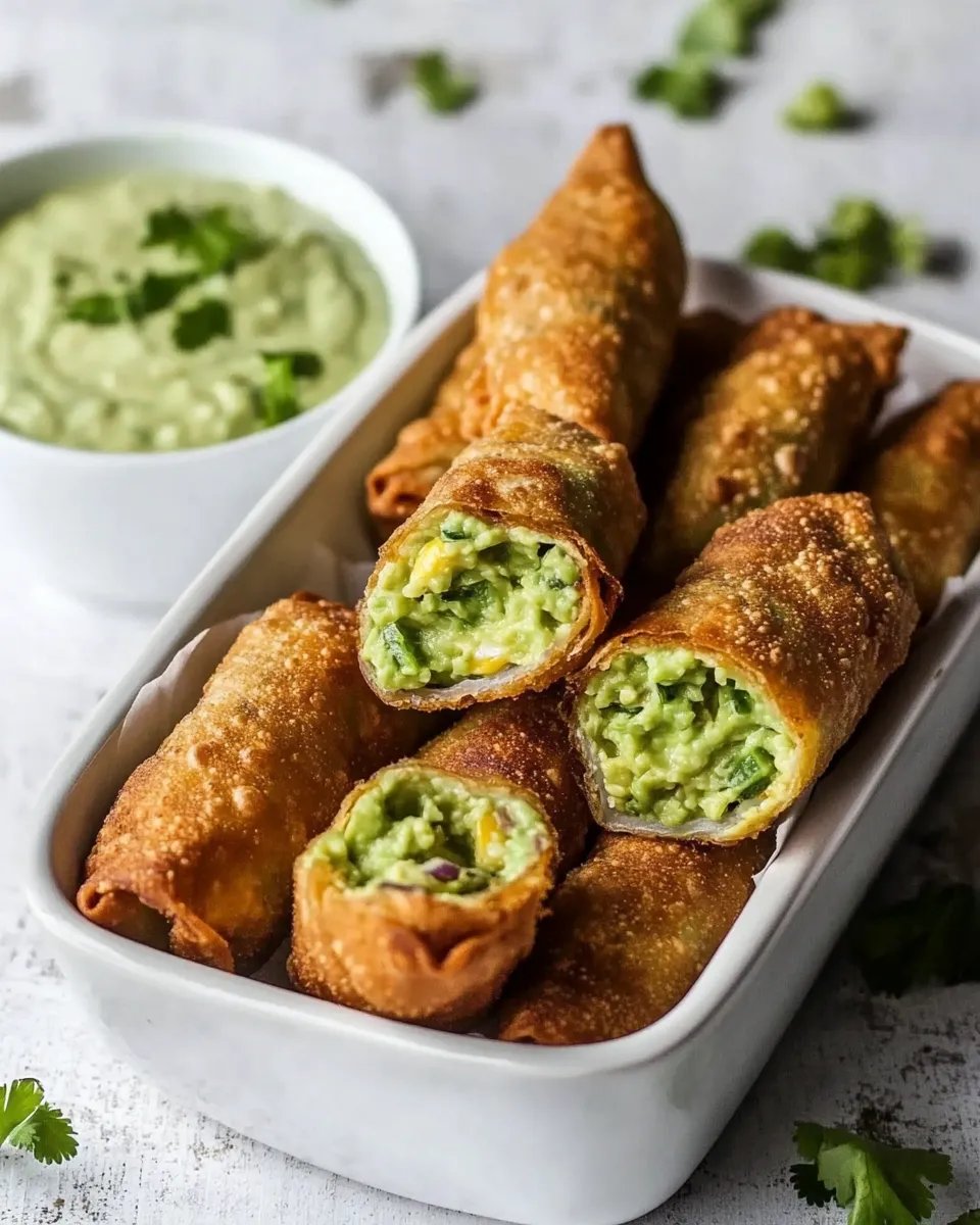 Homemade Avocado Egg Rolls (Guacamole Egg Roll Recipe) photo