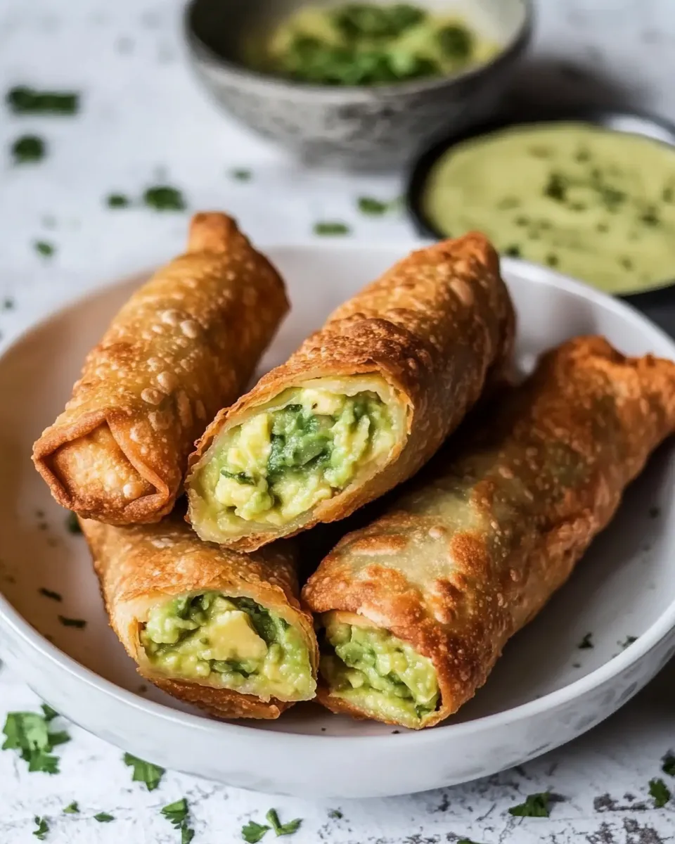 Classic Avocado Egg Rolls (Guacamole Egg Roll Recipe) image
