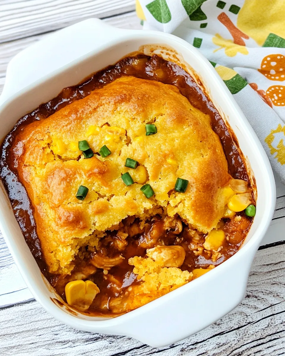 Classic BBQ Chicken Cornbread Bake image