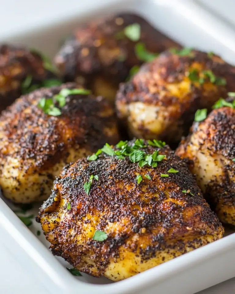 Homemade Baked Blackened Chicken Thighs photo