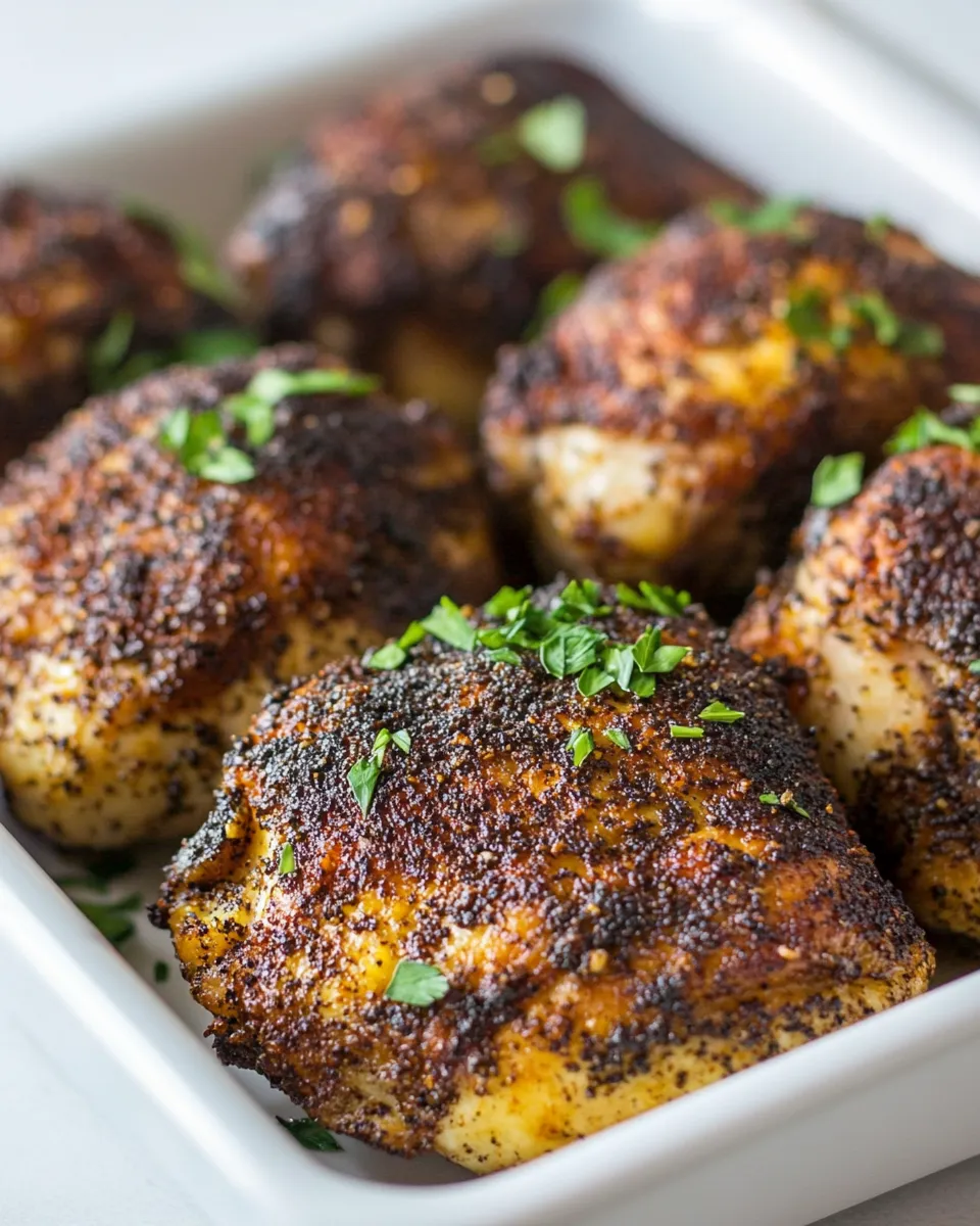 Homemade Baked Blackened Chicken Thighs photo