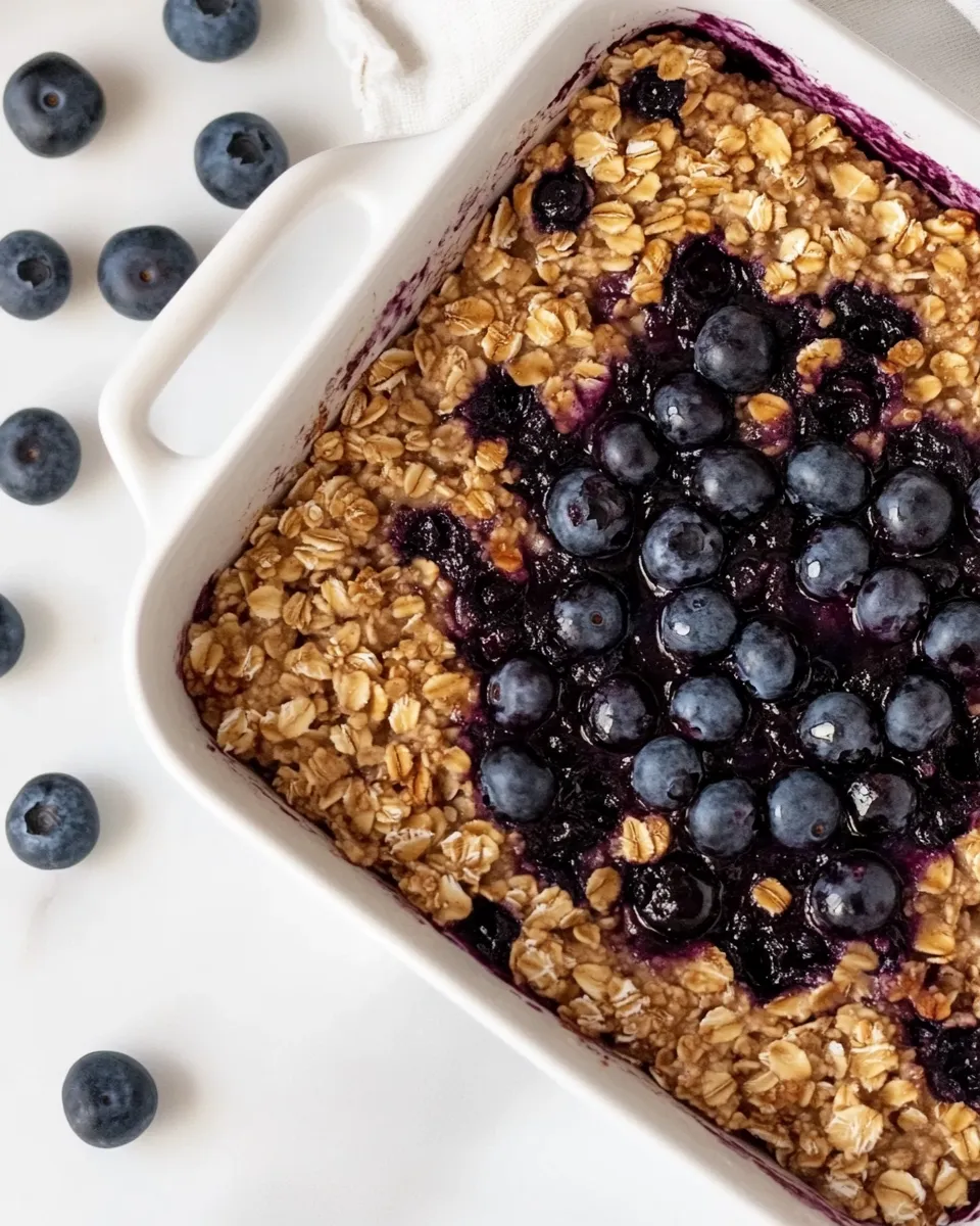 Homemade Baked Blueberry Oatmeal photo