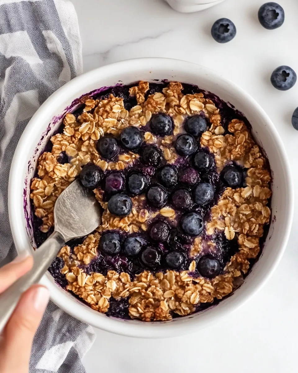 Delicious Baked Blueberry Oatmeal shot