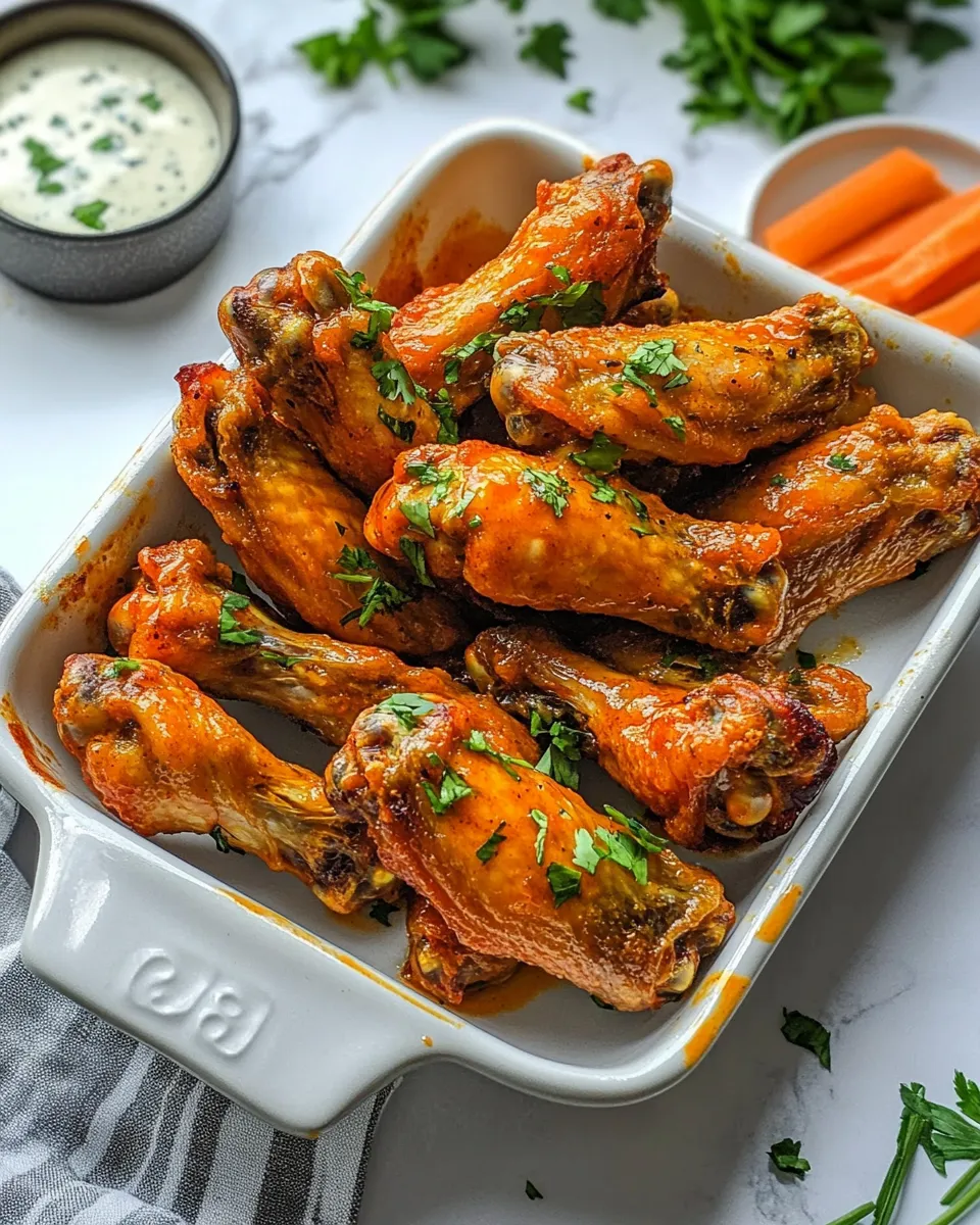 Homemade Baked Buffalo Chicken Wings recipe photo