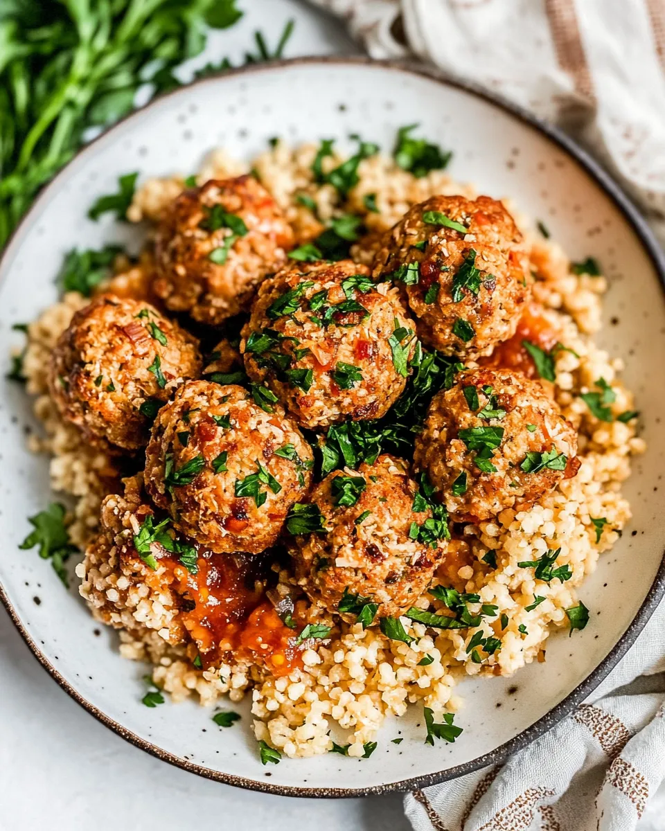 Homemade Baked Chicken Meatballs photo
