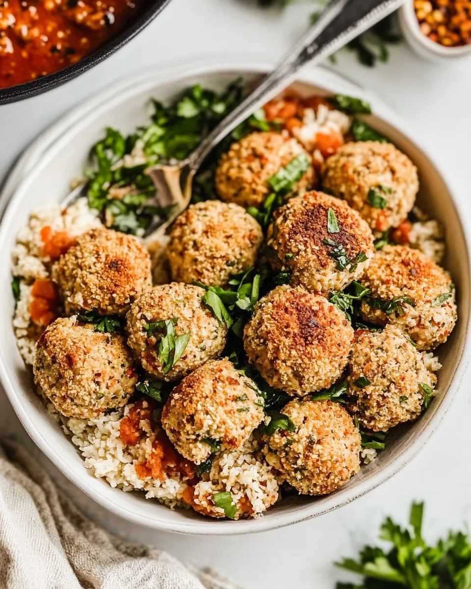 Classic Baked Chicken Meatballs image