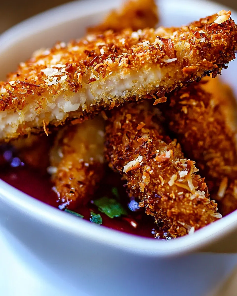 Delicious Baked Coconut Chicken Strips recipe photo