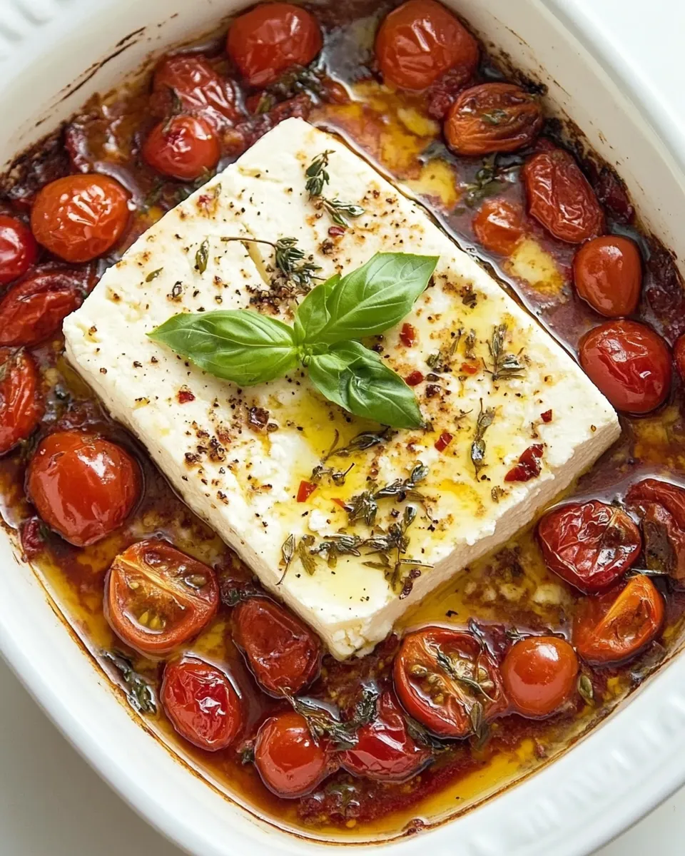 Quick Baked Feta Cheese dish photo