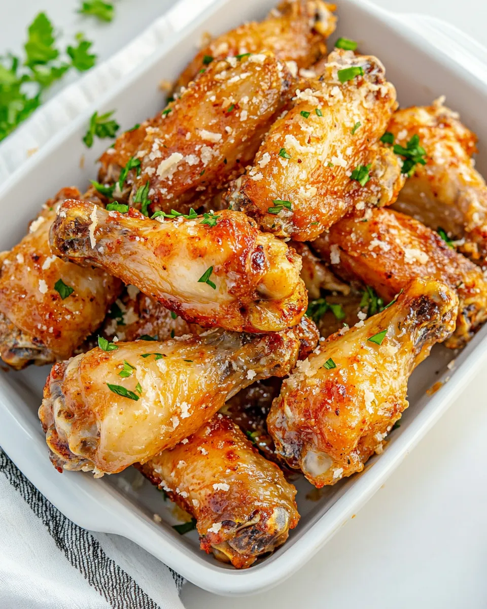 Homemade Baked Garlic Parmesan Chicken Wings photo