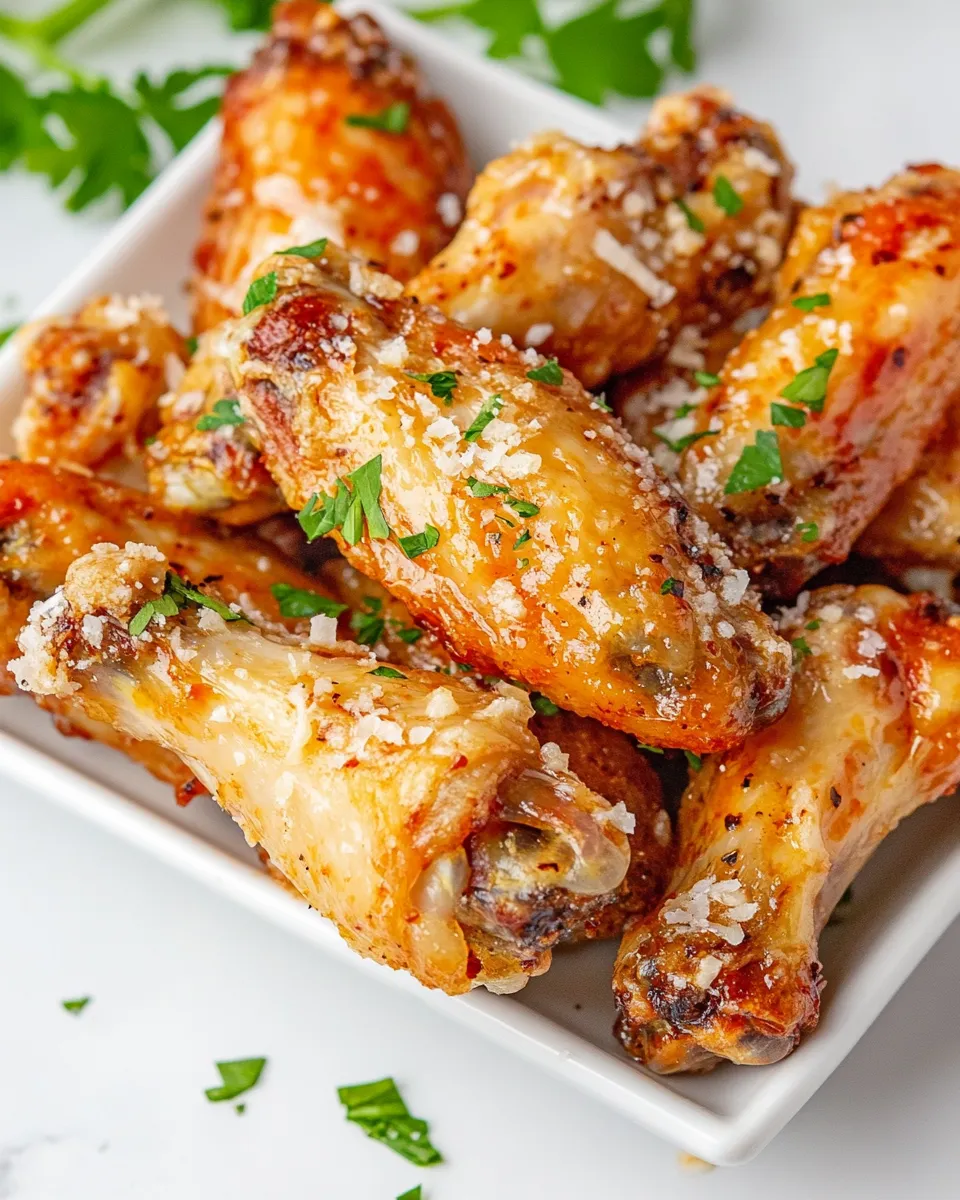 Easy Baked Garlic Parmesan Chicken Wings recipe photo