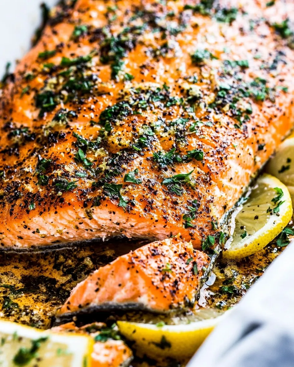 Delicious Baked Lemon Pepper Salmon image