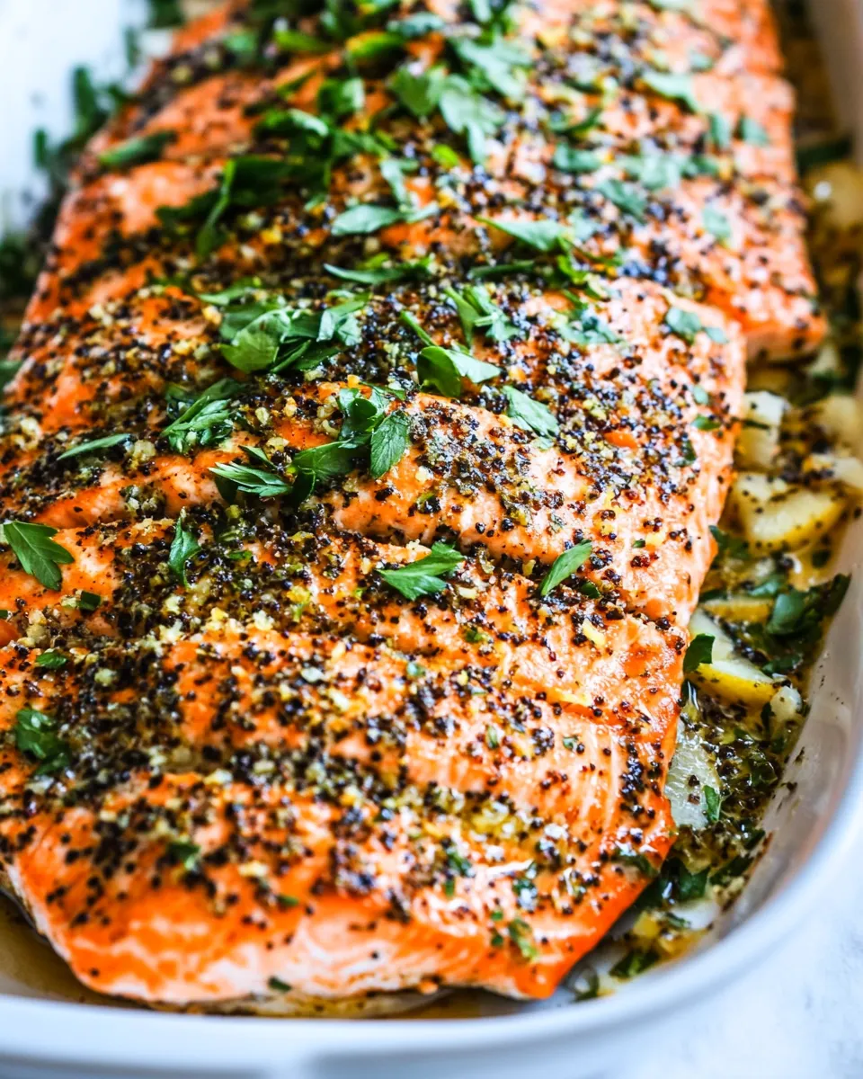 Healthy Baked Lemon Pepper Salmon recipe photo
