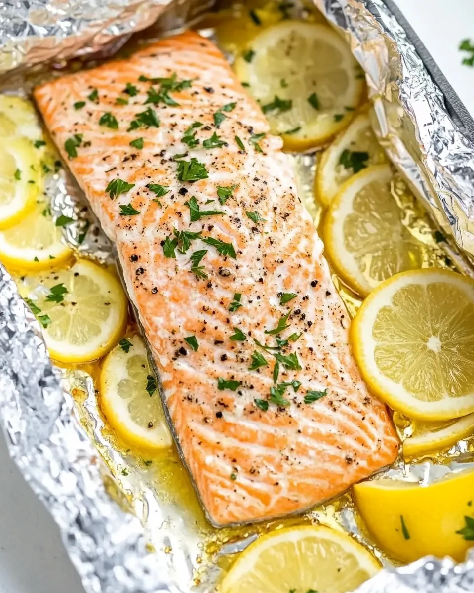 Healthy Baked Salmon In Foil recipe photo
