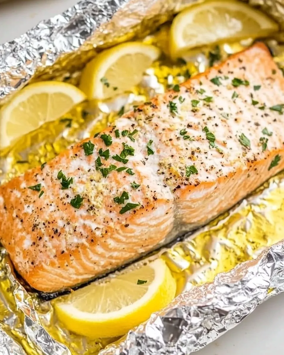 Quick Baked Salmon In Foil shot