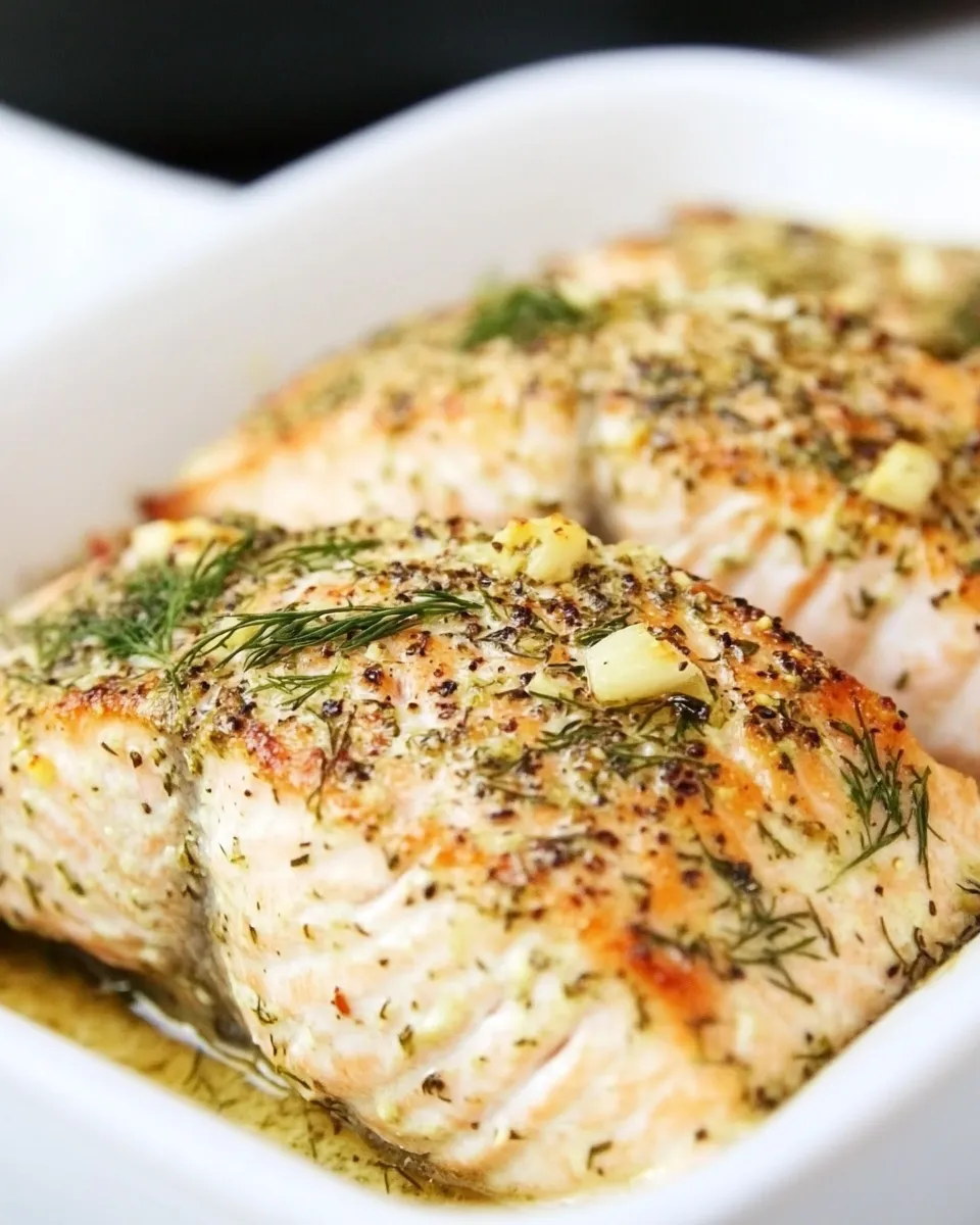 Quick Baked Salmon with Dill and Garlic shot