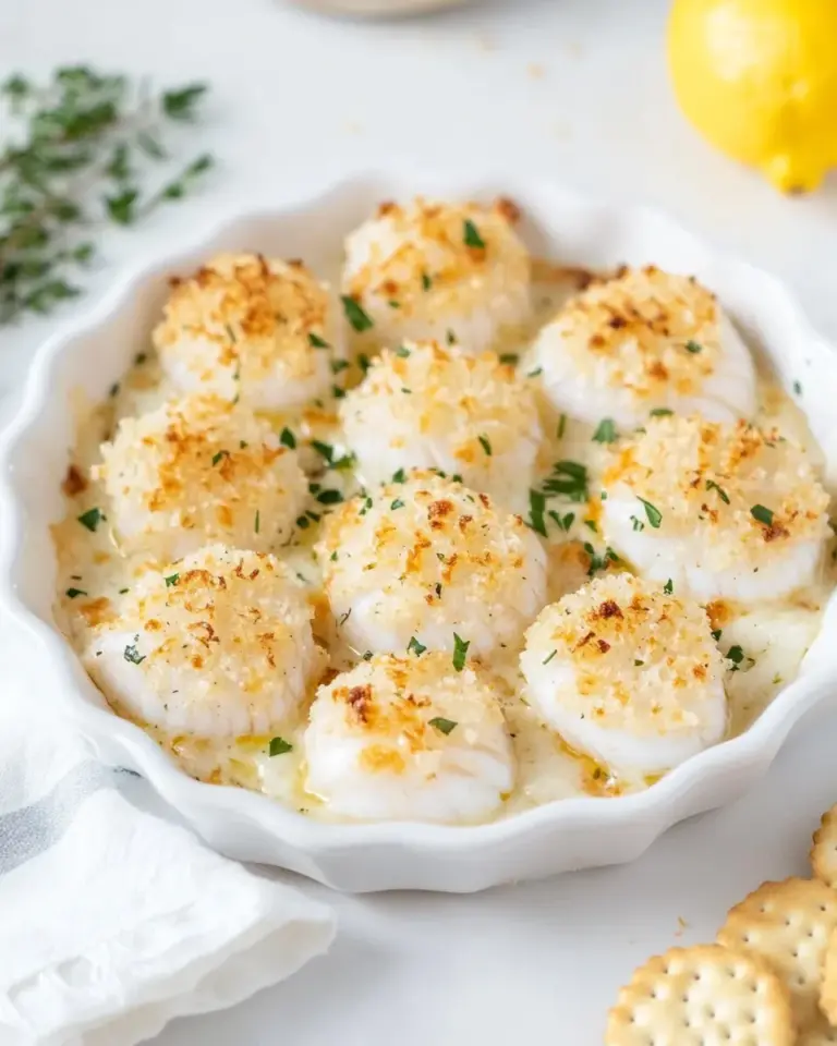 Easy Baked Scallops with Ritz Crackers photo