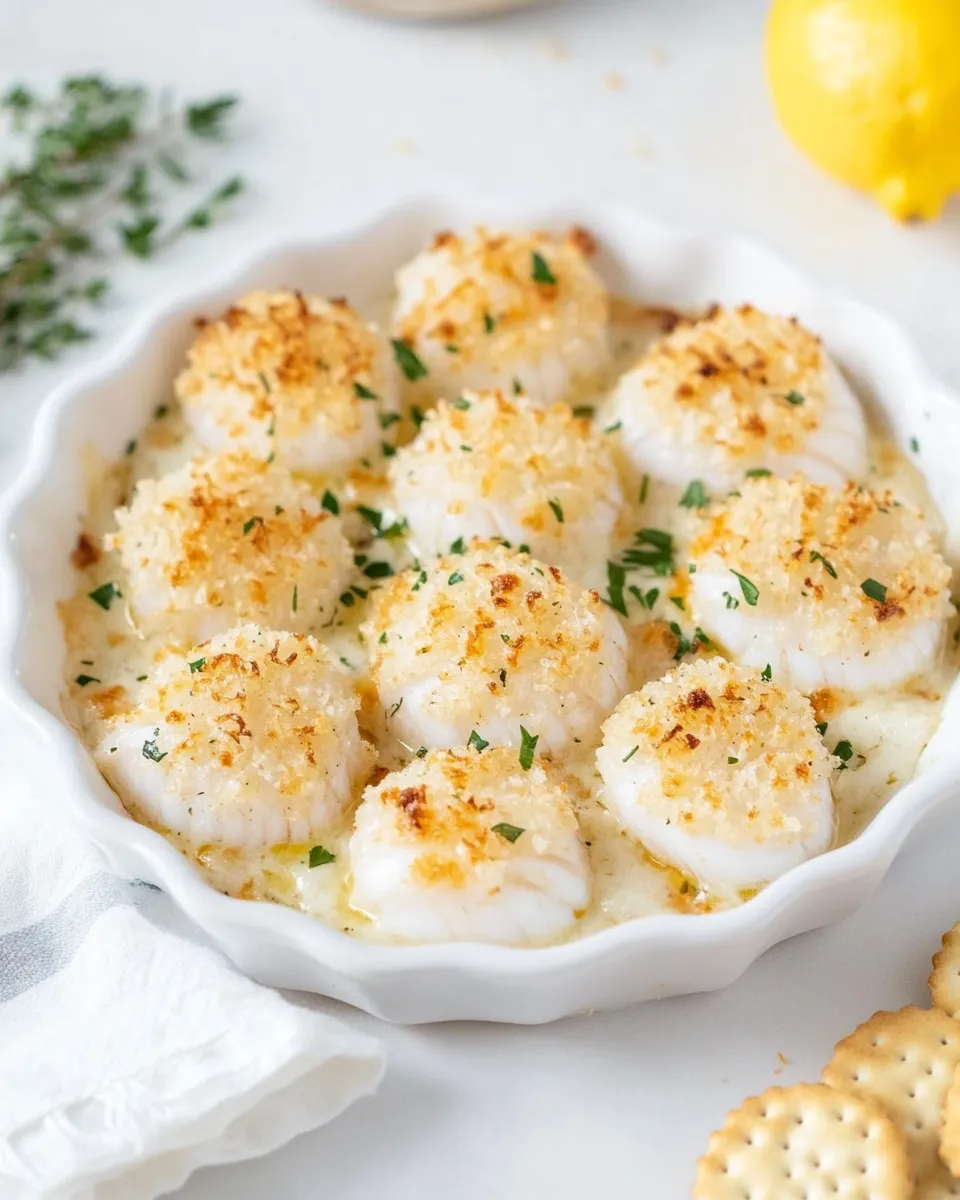 Easy Baked Scallops with Ritz Crackers photo